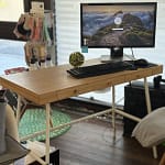 desk and monitor